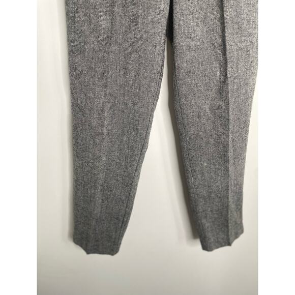 Mango Grey Melanged Cropped Trouser Pants Size 2 Dressy - Picture 5 of 9